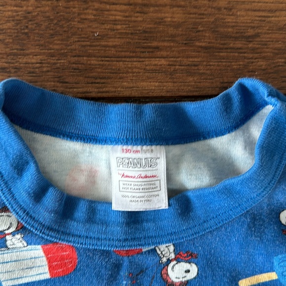 Kids Peanuts Short John Pajama Set size 8. - Picture 2 of 2
